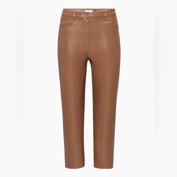 Aritzia Wilfred The Melina™ Cropped Pant Color  Epicurean Brown (Size 14) - Picture 5 of 13
